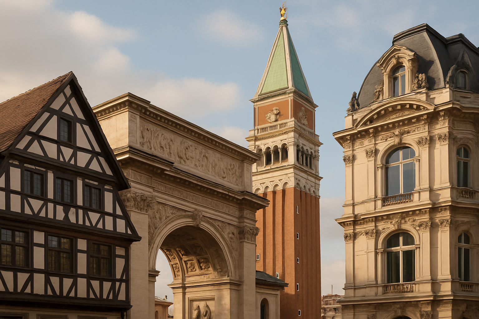 European Buildings: Landmark Architecture Across Eras and Countries