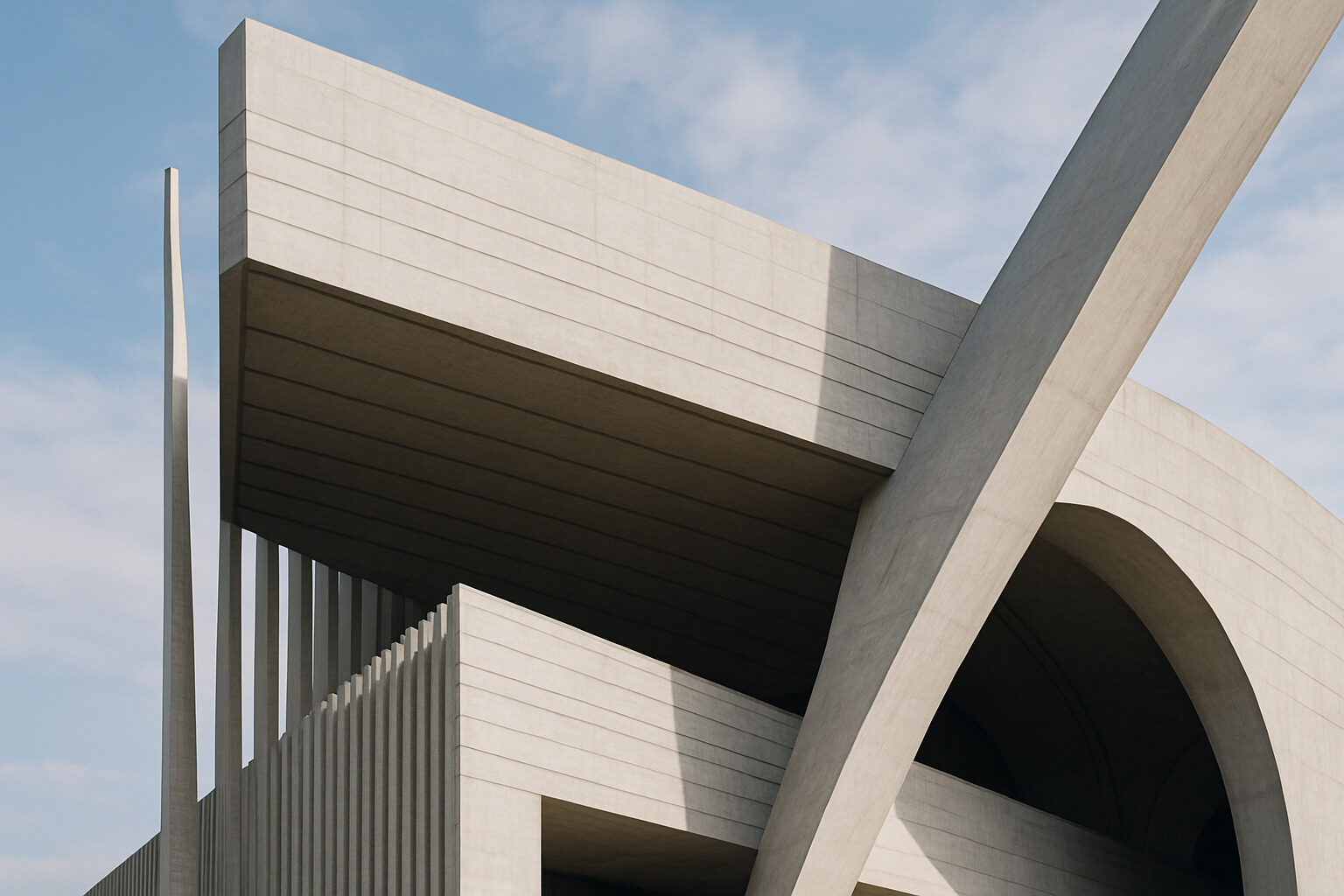 How Did the Architect Use Line When Creating This Structure?