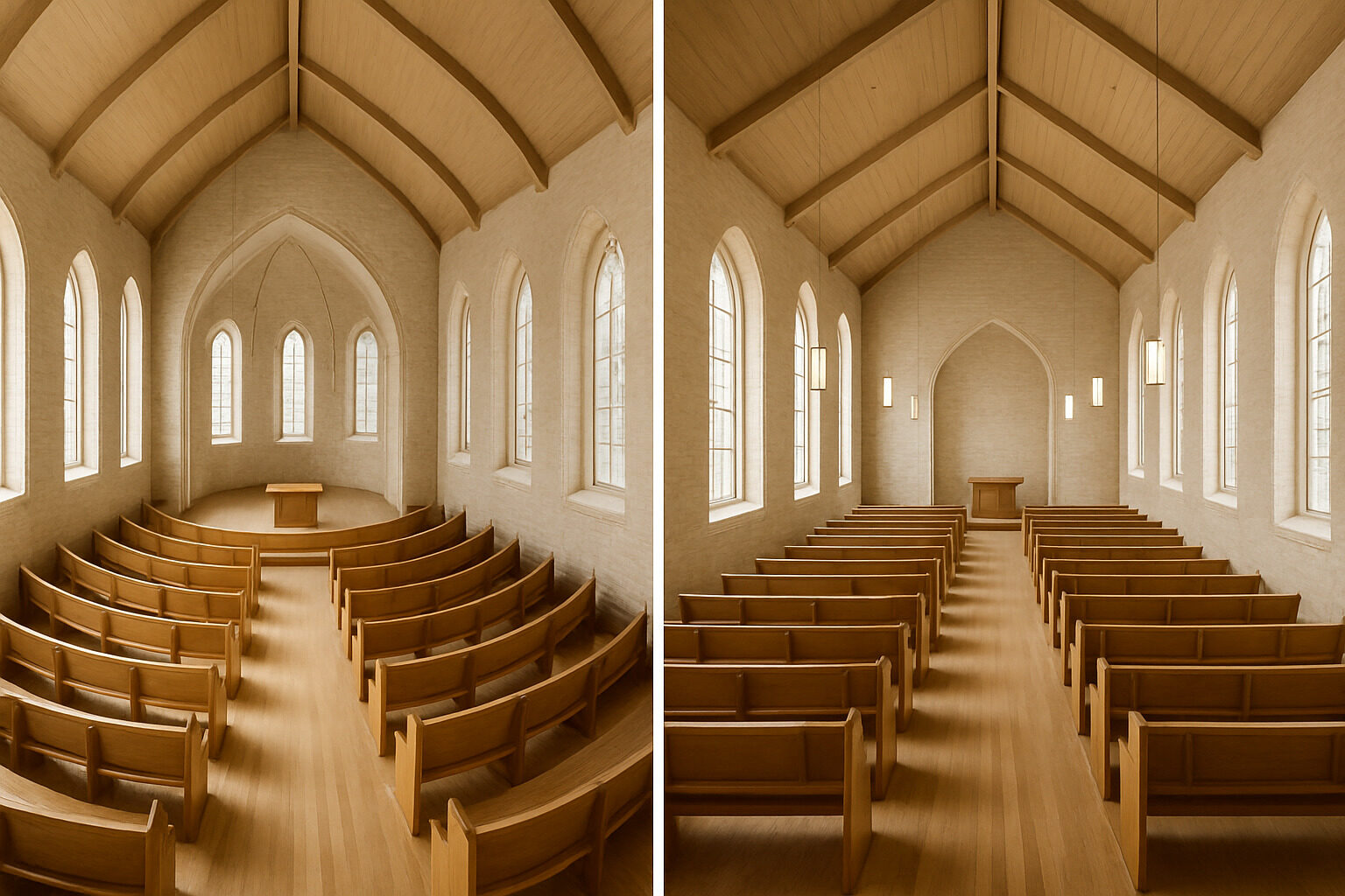 Radial vs Linear Seating in Chapels